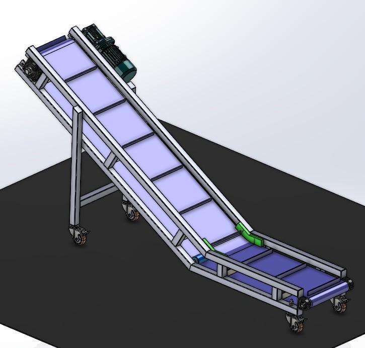 L形皮带输送机3D图纸 step x_t格式